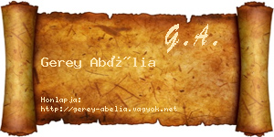 Gerey Abélia névjegykártya